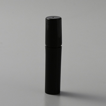 Plastic Sample Perfume Spray Bottles, Travel Fine Mist Atomizer, Refillable Bottle, Column, Black, 1.2x5.55cm, Capacity: 2ml(0.07fl. oz)
