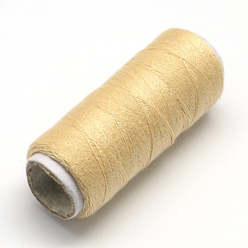 402 Polyester Sewing Thread Cords for Cloth or DIY Craft, Wheat, 0.1mm, about 120m/roll, 10rolls/bag