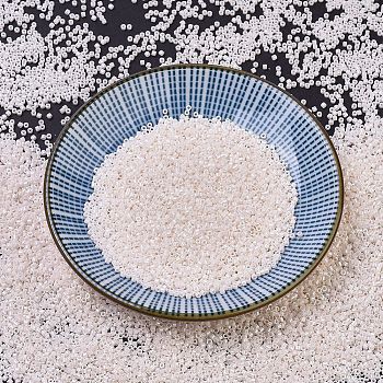 MIYUKI Delica Beads, Cylinder, Japanese Seed Beads, 11/0, (DB1530) Opaque Bisque White Ceylon, 1.3x1.6mm, Hole: 0.8mm, about 10000pcs/bag, 50g/bag
