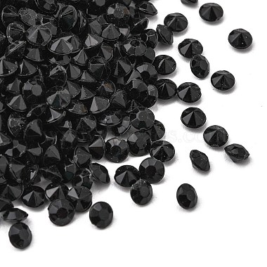 Black Diamond Acrylic Rhinestone Cabochons