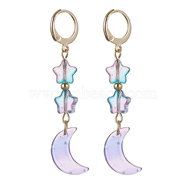 Lilac Moon Glass Earrings