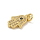 Rack Plating Brass Micro Pave Cubic Zirconia Pendants(KK-C074-60G-02)-2