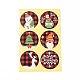 48Pcs Christmas Theme Round Dot Paper Picture Stickers for DIY Scrapbooking(STIC-E003-01)-2