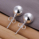 Ball Brass Stud Earrings(EJEW-BB11902)-1