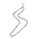 Enamel Ear of Wheat Link Chain Necklace(NJEW-H169-01P)-1