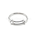 304 Stainless Steel Wire Wrap Expandable Adjustable Ring for Women, Stainless Steel Color, US Size 6 1/2(16.9mm)(RJEW-WH0007-01B-P)