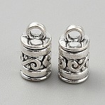 Alloy Cord Ends, End Caps, Column, Antique Silver, 12.5x7mm, Hole: 2mm, Inner Diameter: 5mm(PALLOY-WH0126-01G-AS)