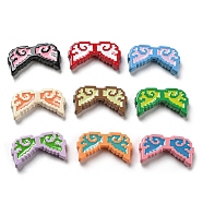 Baking Paint Acrylic Beads, with Enamel, Wings, Mixed Color, 19x35x7mm, Hole: 2.5mm(OACR-H022-02)