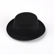 Flannelette Doll Hat, Pet Supplies Hat, Black, 90x79x39mm(AJEW-WH0223-66B)