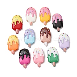 Baking Paint Opaque Acrylic Imitation Food Beads, Sprinkle Ice Cream, Mixed Color, 20x11.5x6mm, Hole: 2mm(AC-CBA7F73-03)