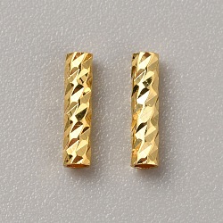 Brass Tube Beads, Real 18K Gold Plated, 8x2mm, Hole: 1.2mm(FIND-WH0152-313G)