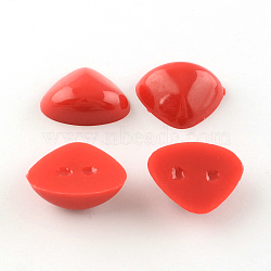 Nose Plastic Cabochons for DIY Scrapbooking Crafts, Toy Accessories, Red, 10x11x4mm(X-KY-R005-08A)
