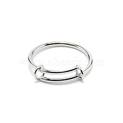 304 Stainless Steel Wire Wrap Expandable Adjustable Ring for Women, Stainless Steel Color, US Size 6 1/2(16.9mm)(RJEW-WH0007-01B-P)
