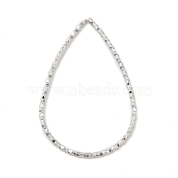 Non-Tarnish 304 Stainless Steel Linking Rings, Textured, Teardrop, Stainless Steel Color, 33x21x1mm, Inner Diameter: 30.5x19mm(STAS-Z041-01P)