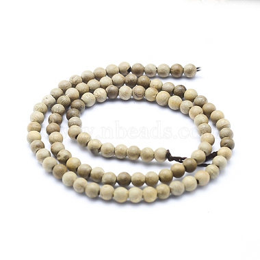 Natural Camphor Wood Beads Strands(WOOD-P011-09-6mm)-2