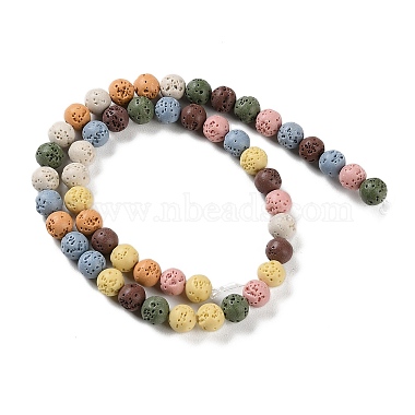 Synthetic Lava Rock Dyed Beads Strands(G-H311-08B-07)-3