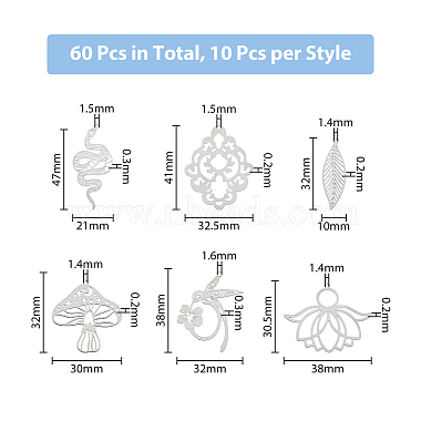 dicosmétique 60pcs 6 style 201 pendentifs en acier inoxydable(STAS-DC0014-26)-2