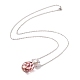 Glass Perfume Vial with Crown Pendant Necklace(NJEW-H218-01E)-2