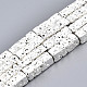 Electroplated Natural Lava Rock Beads Strands(X-G-T114-63S)-1
