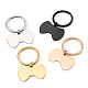 4Pcs 4 Styles Stainless Steel Keychains(KEYC-TA0004-81D)-2