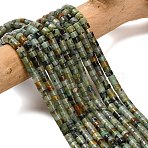 Natural African Turquoise(Jasper) Beads Strands, Disc, Heishi Beads, 3x2.5mm, Hole: 0.6mm, about 148pcs/strand, 15.31''(38.9cm)(G-P608-A13-01)