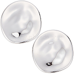 2Pcs Alloy Brooches, Flat Round, Platinum, 54.5x49.5mm(JEWB-CP0001-58P)