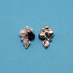 Alloy Cabochons, with Crystal Rhinestones and Arcrylic Imitation Pearl Beads, Cadmium Free & Lead Free, Flower, Light Gold, 21.5x15x8mm(FIND-WH0040-39)