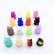 Luminous Silicone Ear Gauges Flesh Tunnels Plugs, Ring, Mixed Color, 6mm, Hole: 5.4mm(FIND-YWC0002-02A-M)