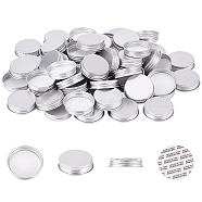 BENECREAT 60Pcs Aluminum Screw Cover, Jar Lid, Flat Round, with 60Pcs Flat Round Foam Lid Liners, Pressure Sensitive Seals, Mixed Color, Lid: 40.5x11.5mm, Inner Diameter: 37mm(FIND-BC0003-87)