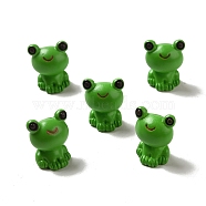 Resin 3D Animal Figurines, for Home Office Desktop Decoration, Frog, 12x9.5x14.5x14.5mm(RESI-A033-01G)