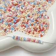 Transparent Glass Seed Beads, Peanut, Mixed Color, 4x2.5x2mm, Hole: 0.7mm(FIND-U017-18B)