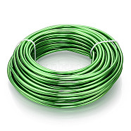 Round Aluminum Wire, Bendable Metal Craft Wire, for DIY Jewelry Craft Making, Lime Green, 7 Gauge, 3.5mm, 20m/500g(65.6 Feet/500g)(AW-S001-3.5mm-25)