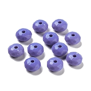 Opaque Acrylic Beads, Faceted, Rondelle, Medium Purple, 8.5x5mm, Hole: 1.8mm(OACR-H116-08D)