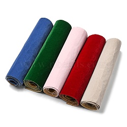 Polyester Jewelry Flocking Cloth, Self-adhesive Fabric, Mixed Color, 180~280x0.5~1mm(DIY-XCP0002-59)