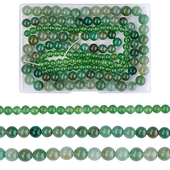 3 Strands 3 Style Natural Green Aventurine Beads Strands, Round, 1strand/style