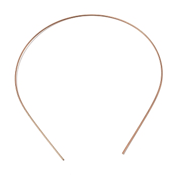 Stainless Steel Hair Band Findings, Red Copper, 1mm, Inner Diameter: 120x139mm