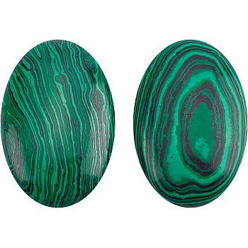 Malachite Gua Sha Boards, Scraping Massage Tools, Gua Sha Facial Tools, Oval, 60.5x40~40.5x20.5~21.5mm