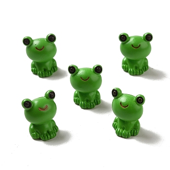 Resin 3D Animal Figurines, for Home Office Desktop Decoration, Frog, 12x9.5x14.5x14.5mm