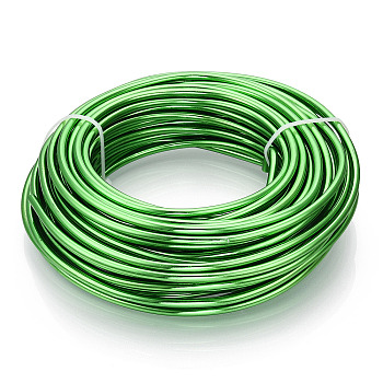 Round Aluminum Wire, Bendable Metal Craft Wire, for DIY Jewelry Craft Making, Lime, 7 Gauge, 3.5mm, 20m/500g(65.6 Feet/500g)