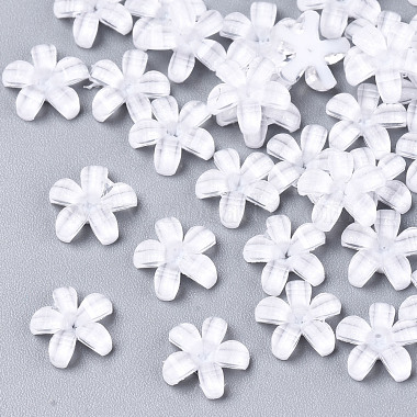 White Flower Resin Cabochons