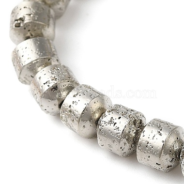 Electroplated Natural Lava Rock Beads Strands(G-L606-B02-01A)-2