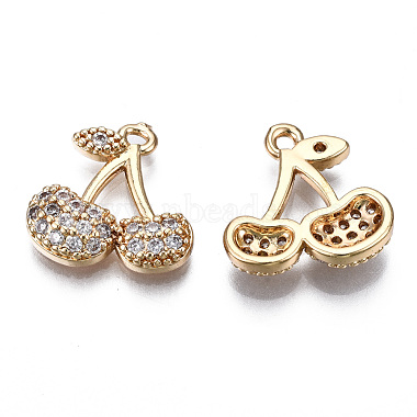 Brass Micro Pave Clear Cubic Zirconia Charms(KK-S359-098-RS)-2