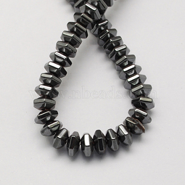 7mm Black Hexagon Non-magnetic Hematite Beads