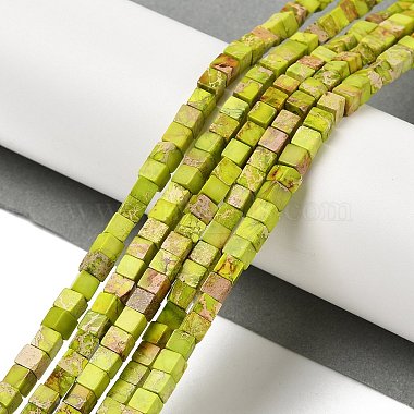 brins de perles de jaspe imp&eacute;rial synth&eacute;tiques teints(G-H087-F02-01C-1)-2