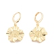 Brass Flower Dangle Leverback Earrings for Women(EJEW-N012-94)-1