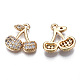 Brass Micro Pave Clear Cubic Zirconia Charms(KK-S359-098-RS)-2