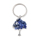 Porte-clés pendentif arbre de vie en lapis-lazuli naturel et alliage(KEYC-JKC00648-03)-4