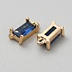 Golden Plated Brass Cubic Zirconia Charms(ZIRC-WH0015-01G-04)-2