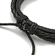 PU Imitation Leather Cord Triple Layer Multi-strand Bracelets(BJEW-P329-05A-EB)-3