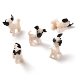 Handmade Lampwork Home Decorations, 3D Dog Ornaments for Gift, Seashell Color, 19~20x11.5~12x23mm(X1-LAMP-K039-18)